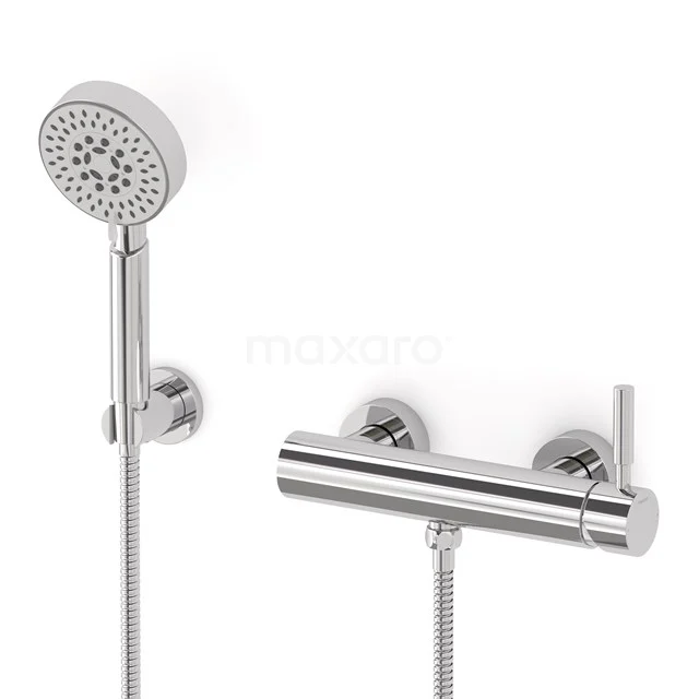 Radius exposed shower mixer tap set | Chrome Mixer tap with handheld shower 5 positions AOC55-00010