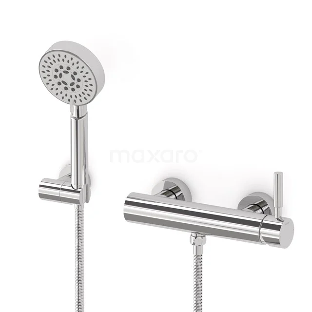 Radius exposed shower mixer tap set | Chrome Mixer tap with handheld shower 5 positions AOC55-00012