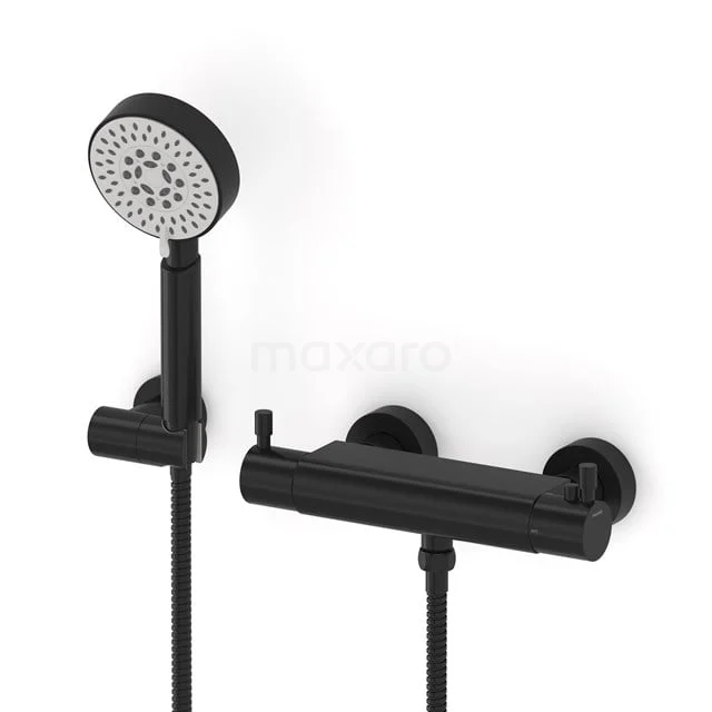 Radius Aufputz-Brausegarnitur | Schwarz Thermostatarmatur mit Handbrause 5 Positionen AOZ55-00006 Radius Aufputz-Brausegarnitur | Schwarz Thermostatarmatur mit Handbrause 5 Positionen AOZ55-00006