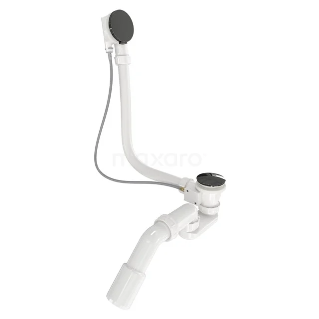 Siphon & Badewannenabfluss mit Überlauf für Badewanne Schwarz Chrom TS44002BCN