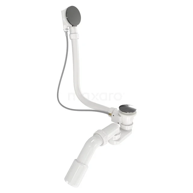 Siphon & Badewannenabfluss mit Überlauf für Badewanne Schwarz Metall TS44002ZMN