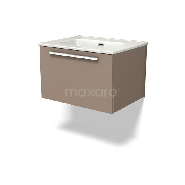 Modulo Vanity units with basin | 60 cm Taupe Flat front Ceramic 1 drawer BMW11-03773