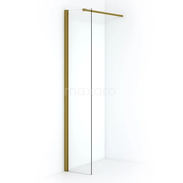 Diamond Inloopdouche | 30 cm Goud Helder glas Vaste wand IDA03110GGN