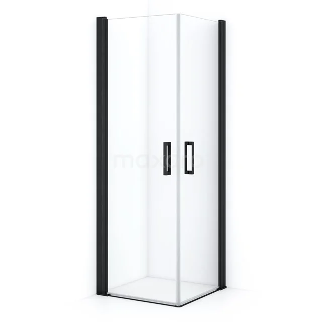 Diamond Shower enclosure | 60x60 cm Matte black Clear glass Pivot door Square CDE1060610MBN