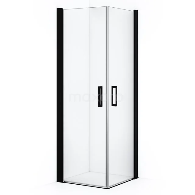 Diamond Shower enclosure | 60x60 cm Matte black Clear glass Pivot door Square CDE10606110MBN
