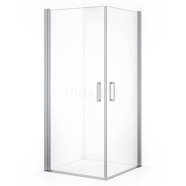 Diamond Shower enclosure | 80x80 cm Chrome Clear glass Pivot door Square CDE10808110CN