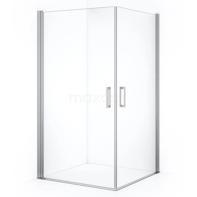 Diamond Shower enclosure | 90x90 cm Chrome Clear glass Pivot door Square CDE10909110CN