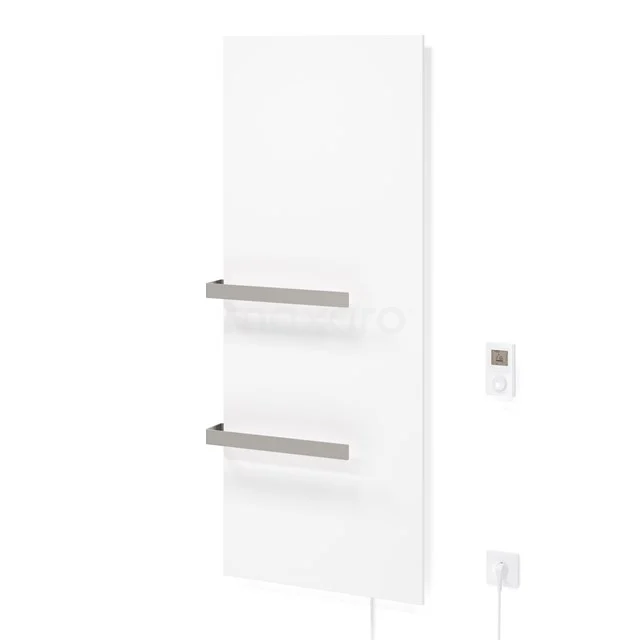 Infraroodverwarming 660Watt 150x60cm, Mat wit, Dubbele beugel IRH15060-W-2