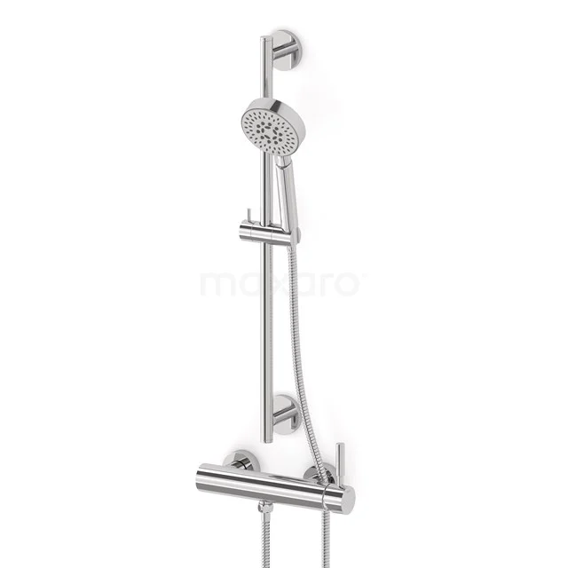 Duschset mit Einhebelmischbatterie, Radius Chrom, Chrom AOC55-00004