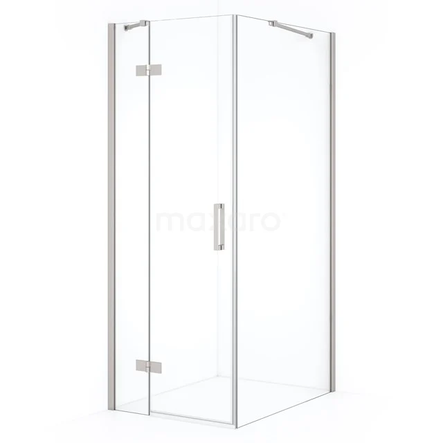 Diamond Douchecabine | 100x80 cm Rvs Helder glas Draaideur Rechthoek CDB213510410BR