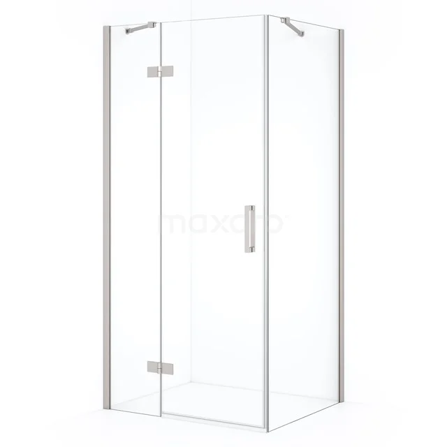 Diamond Shower enclosure | 100x70 cm Stainless steel Clear glass Pivot door Rectangle CDB214607410BR