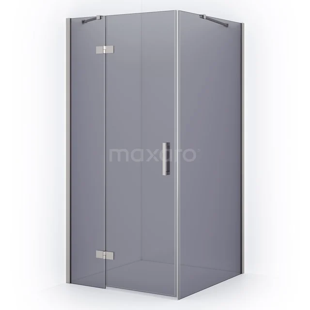 Diamond Shower enclosure | 100x90 cm Stainless steel Smoke glass Pivot door Rectangle CDB214609411BR