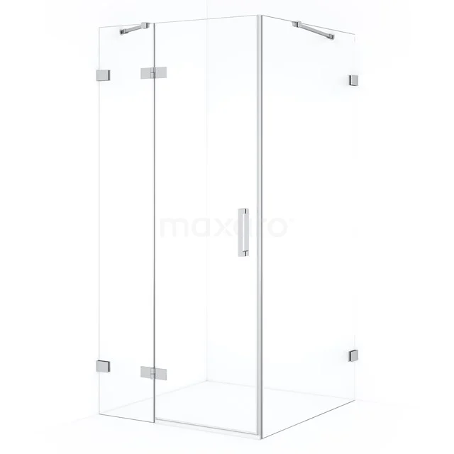Diamond Shower enclosure | 100x90 cm Chrome Clear glass Pivot door Rectangle CDB214609420C