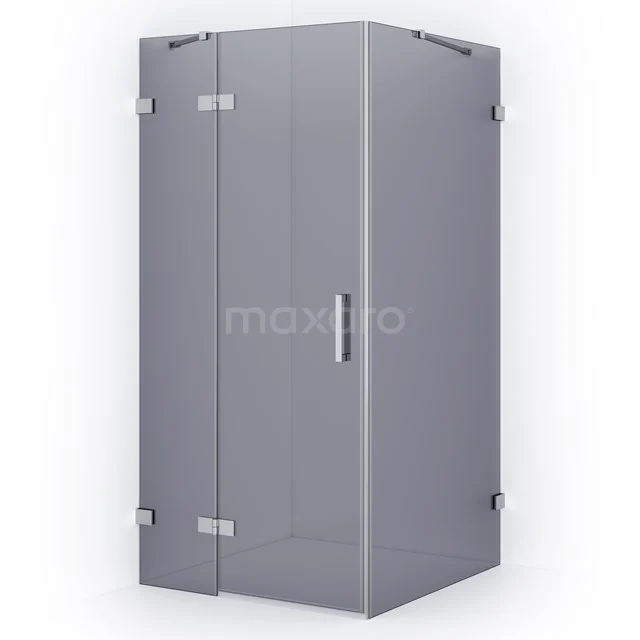 Diamond Shower enclosure | 100x90 cm Chrome Smoke glass Pivot door Rectangle CDB214609421C