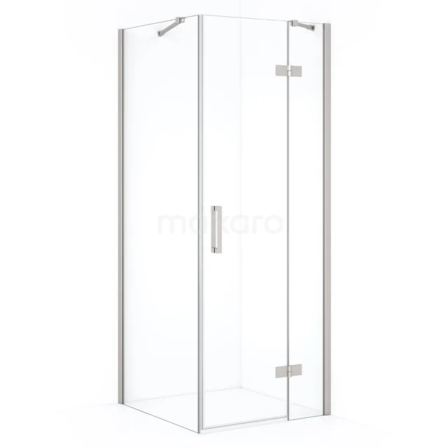 Diamond Shower enclosure | 80x80 cm Stainless steel Clear glass Pivot door Square CDB223508410BR