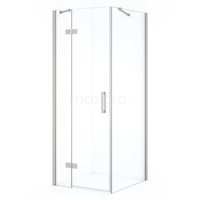 Diamond Shower enclosure | 80x80 cm Stainless steel Clear glass Pivot door Square CDB213508410BR
