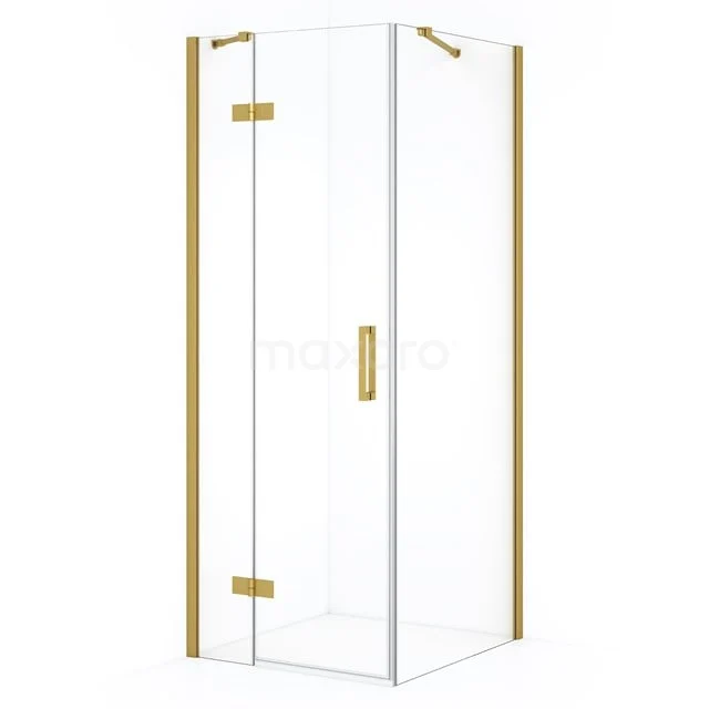 Diamond Duschkabine | 90x70 cm Gold Drehtür Rechteck CDB213607410GGN