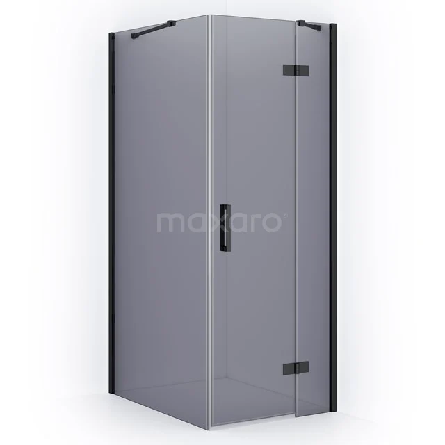 Diamond Shower enclosure | 90x90 cm Black chrome Smoke glass Pivot door Square CDB223609411BCN
