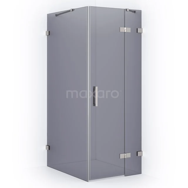 Diamond Shower cabin | 90x90 cm Stainless steel Smoke glass Pivot door Square CDB223609421BR