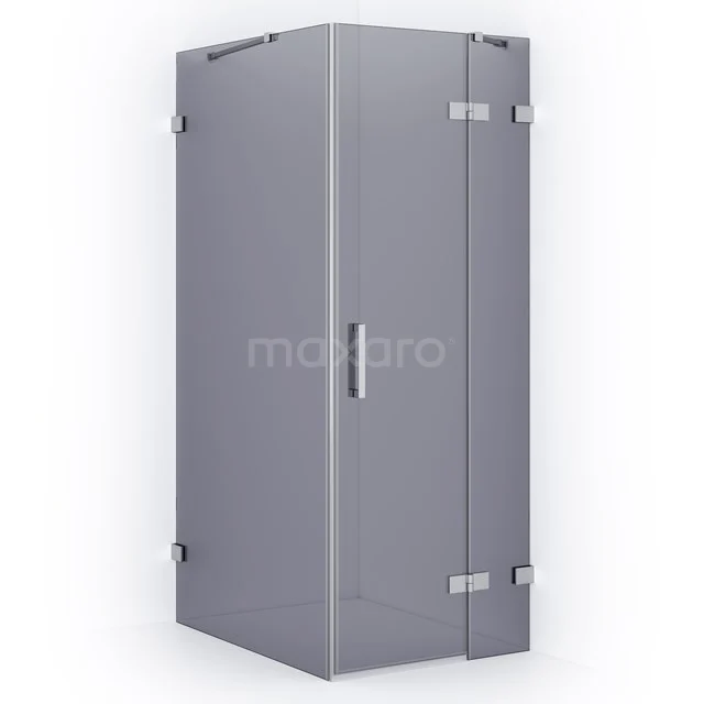 Diamond Shower enclosure | 90x90 cm Chrome Smoke glass Pivot door Square CDB223609421C