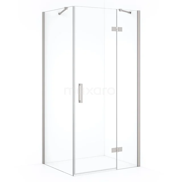 Diamond Douchecabine | 100x70 cm Rvs Helder glas Draaideur Rechthoek CDB224607410BR