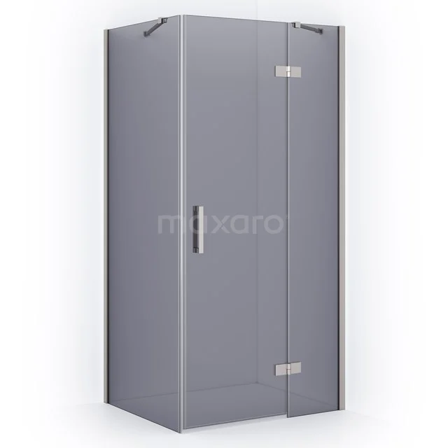 Diamond Shower enclosure | 120x80 cm Stainless steel Smoke glass Pivot door Rectangle CDB226608411BR
