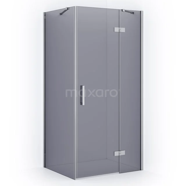 Diamond Shower cabin | 110x80 cm Chrome Smoke glass Pivot door Rectangle CDB226508411C