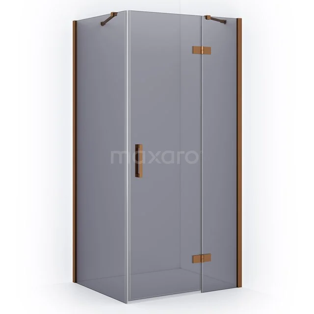 Diamond Shower enclosure | 120x80 cm Copper Smoke glass Pivot door Rectangle CDB226608411KP