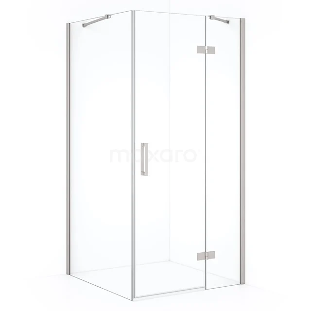 Diamond Shower enclosure | 110x100 cm Stainless steel Clear glass Pivot door Rectangle CDB226510410BR