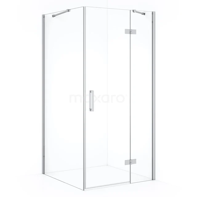 Diamond Shower enclosure | 120x90 cm Chrome Clear glass Pivot door Rectangle CDB226609410C