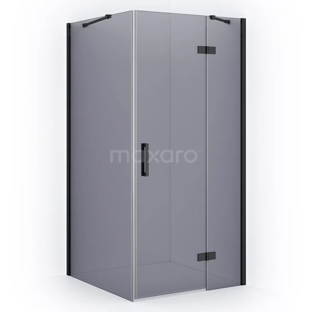 Diamond Shower cabin | 110x100 cm Black chrome Smoke glass Pivot door Rectangle CDB226510411BCN