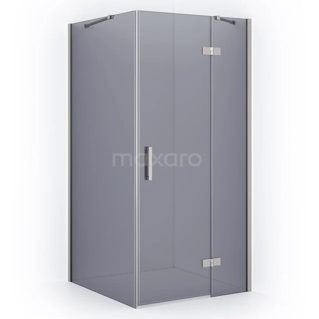 Diamond Shower cabin | 110x90 cm Stainless steel Smoke glass Pivot door Rectangle CDB226509411BR