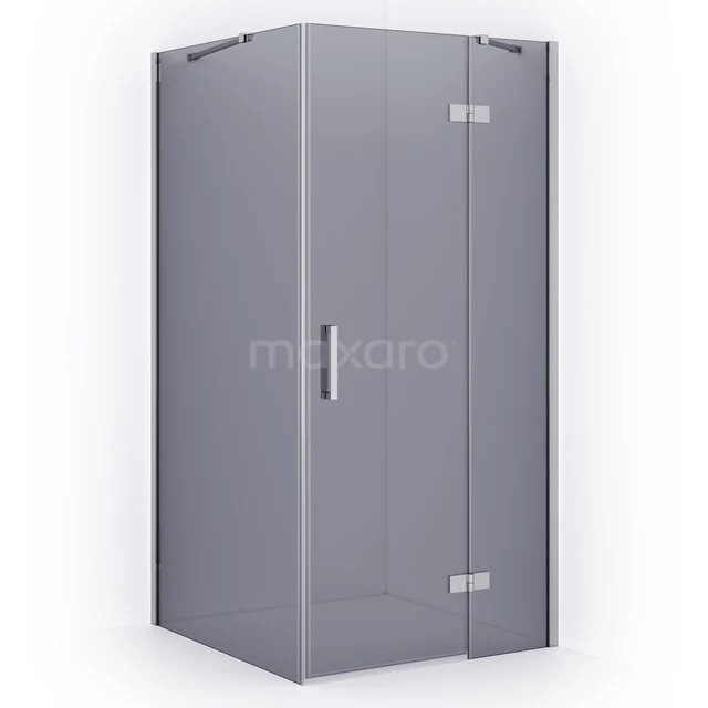 Diamond Shower enclosure | 120x90 cm Chrome Smoke glass Pivot door Rectangle CDB226609411C