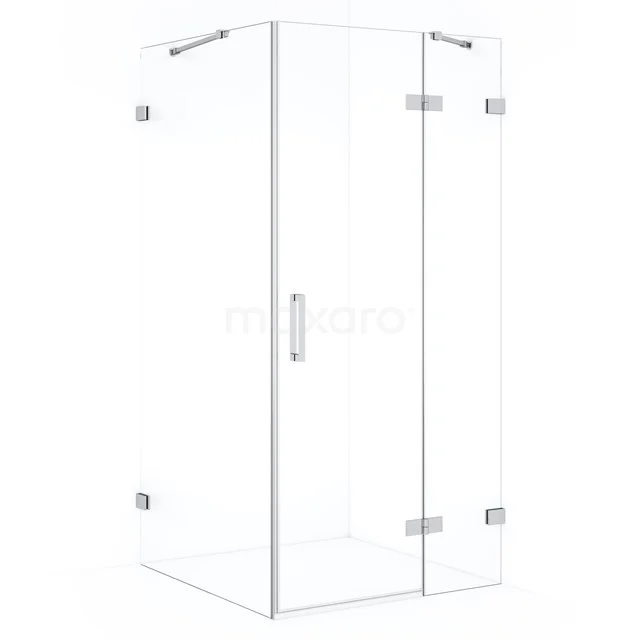 Diamond Douchecabine | 100x100 cm Chroom Helder glas Draaideur Vierkant CDB224610420C