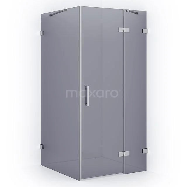 Diamond Shower enclosure | 120x100 cm Chrome Smoke glass Pivot door Rectangle CDB226610421C