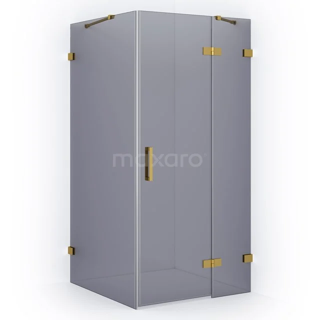 Diamond Shower enclosure | 120x100 cm Gold Smoke glass Pivot door Rectangle CDB226610421GG