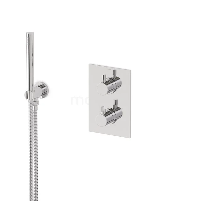 Radius concealed shower mixer set | Chrome Thermostatic mixer with handheld shower 1 position AIC55-00004
