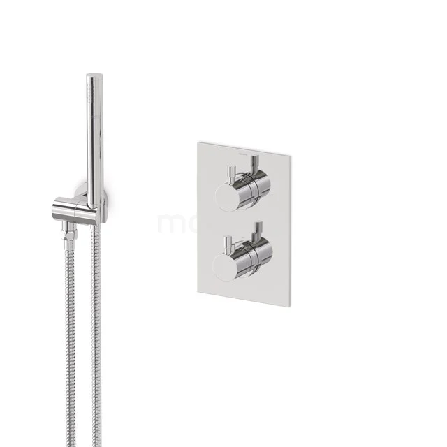 Radius concealed shower mixer set | Chrome Thermostatic mixer with handheld shower 1 position AIC55-00005