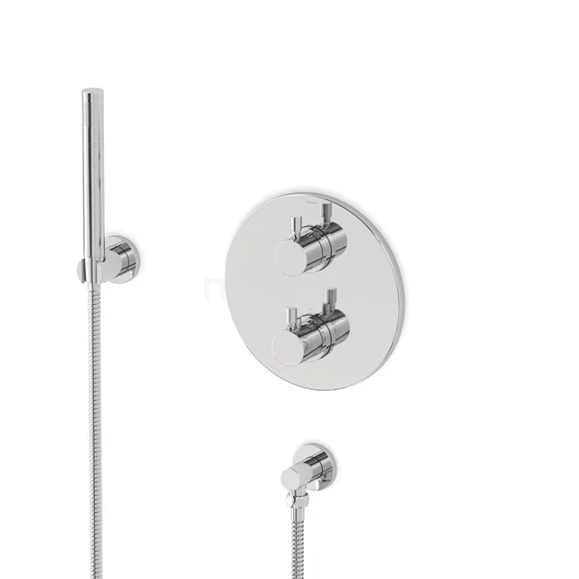 Radius concealed shower mixer set | Chrome Thermostatic mixer with handheld shower 1 position AIC55-00011