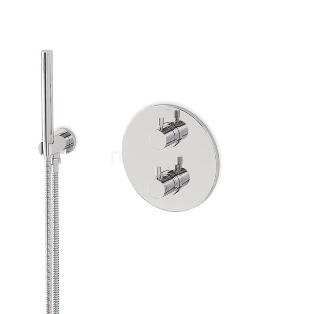 Radius concealed shower mixer set | Chrome Thermostatic mixer with handheld shower 1 position AIC55-00014
