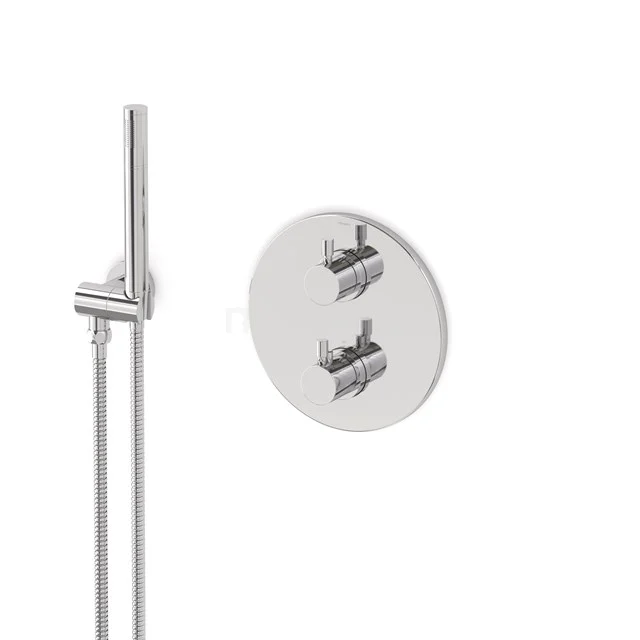 Radius concealed shower mixer set | Chrome Thermostatic mixer with handheld shower 1 position AIC55-00015