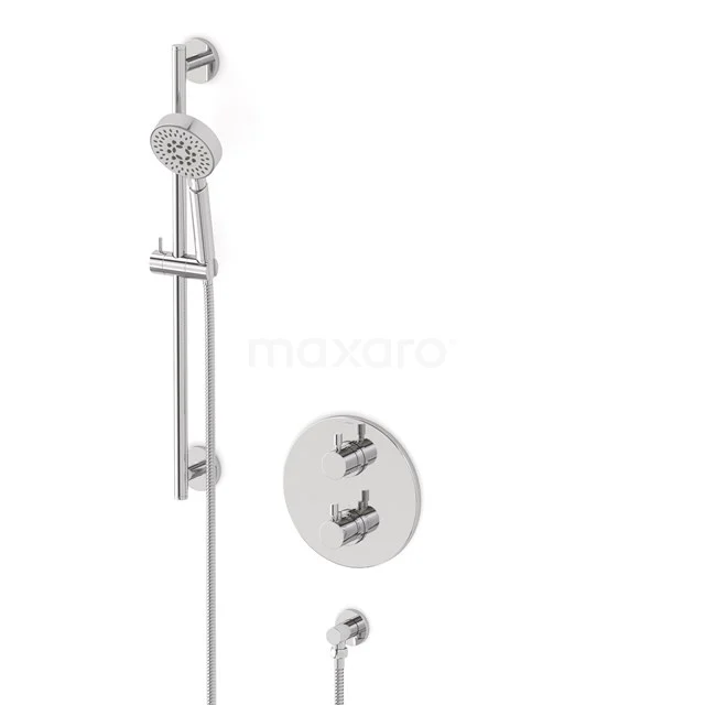 Radius Unterputz-Brausegarnitur | Chrom Thermostatarmatur mit Handbrause 5 Positionen AIC55-00017