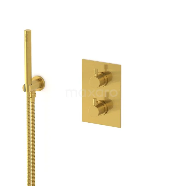 Radius Unterputz-Brausegarnitur | Gold Thermostatarmatur mit Handbrause 1 Position AIG55-00004