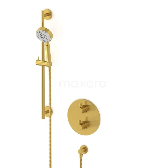 Radius Unterputz-Brausegarnitur | Gold Thermostatarmatur mit Handbrause 5 Positionen AIG55-00017 Radius Unterputz-Brausegarnitur | Gold Thermostatarmatur mit Handbrause 5 Positionen AIG55-00017