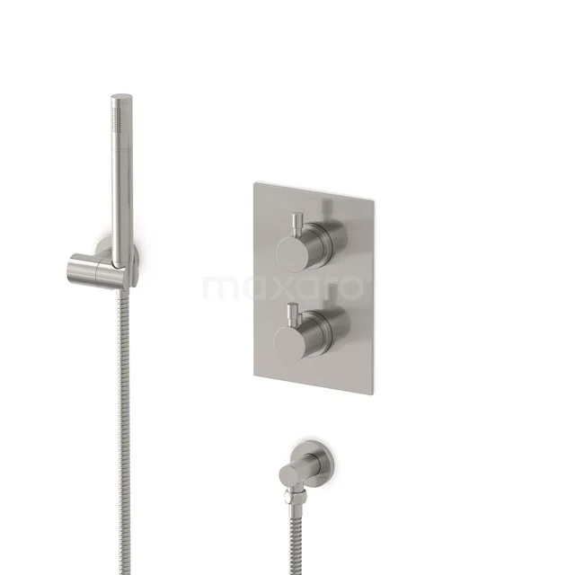 Radius concealed shower mixer set | Stainless steel Thermostatic mixer with handheld shower 1 position AIR55-00003
