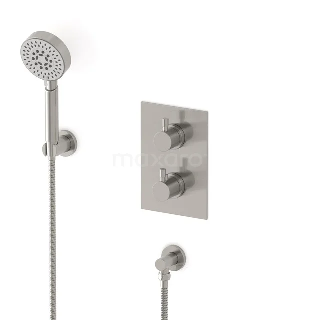Radius concealed shower mixer set | Stainless steel Thermostatic mixer with handheld shower 5 positions AIR55-00006