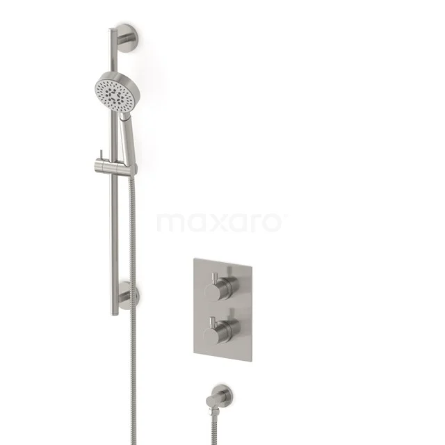 Radius Unterputz-Brausegarnitur | Edelstahl Thermostatarmatur mit Handbrause 5 Positionen AIR55-00007