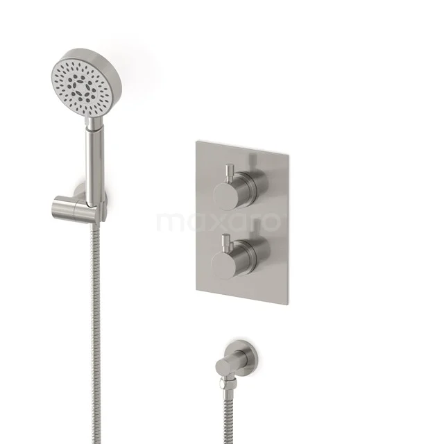 Radius Unterputz-Brausegarnitur | Edelstahl Thermostatarmatur mit Handbrause 5 Positionen AIR55-00008