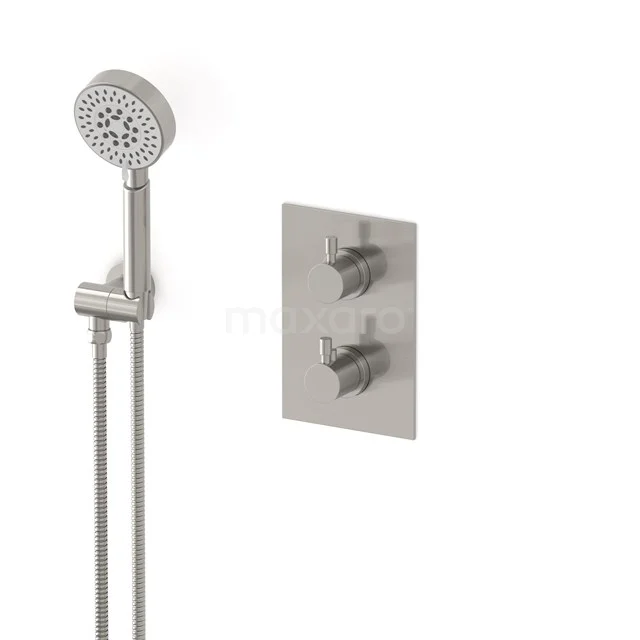 Radius concealed shower mixer set | Stainless steel Thermostatic mixer with handheld shower 5 positions AIR55-00010