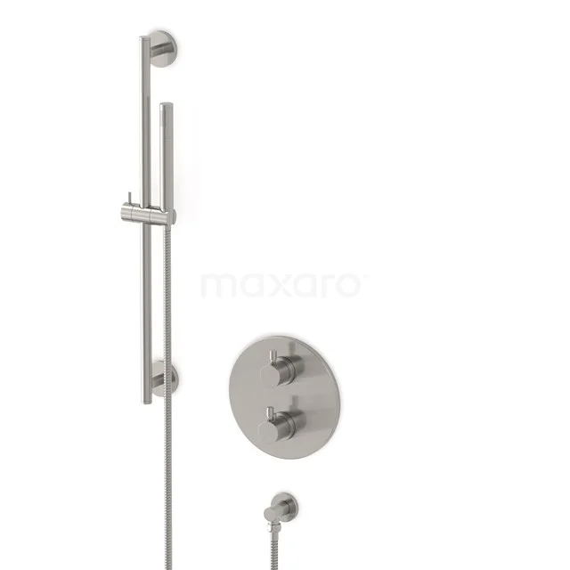 Radius concealed shower mixer set | Stainless steel Thermostatic mixer with handheld shower 1 position AIR55-00012